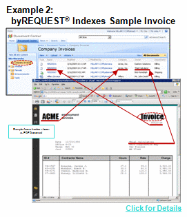 Click to view byREQUEST/SharePoint Indexing of a sample invoice
