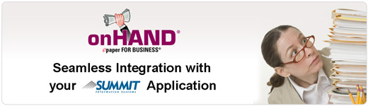 onHAND - Seamless Integration with your Summit Application